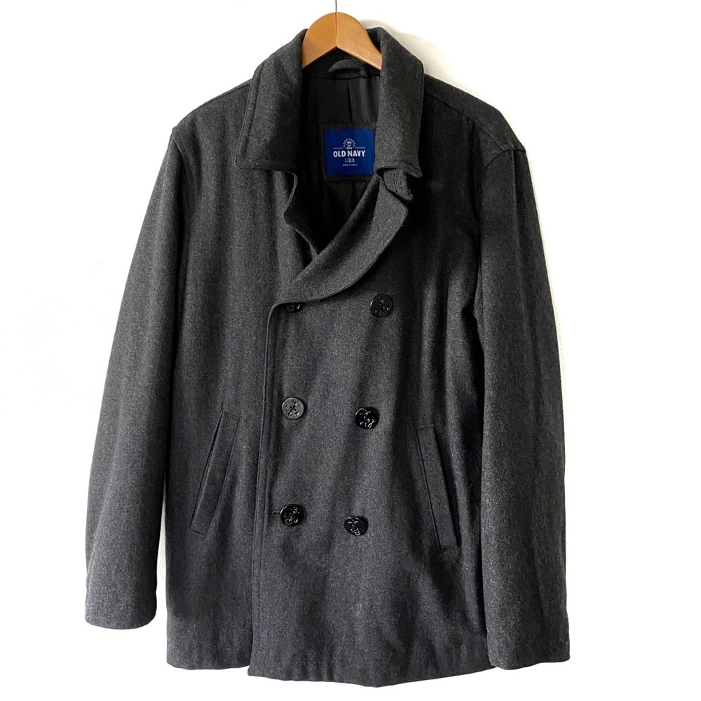 Charcoal Old Navy Wool Peacoat